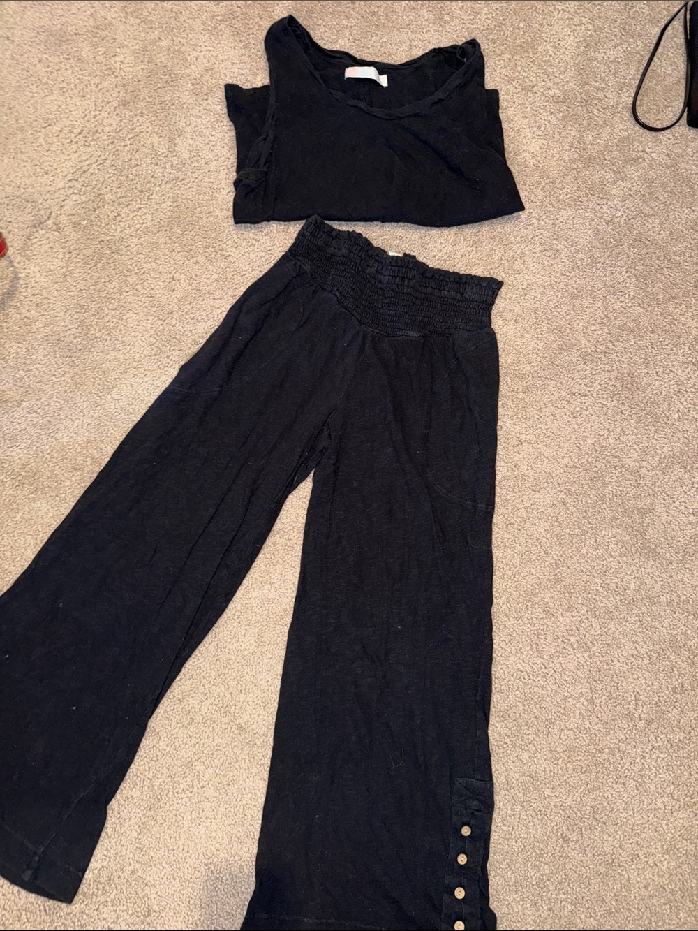 Free People Black Keep It Cool Set
